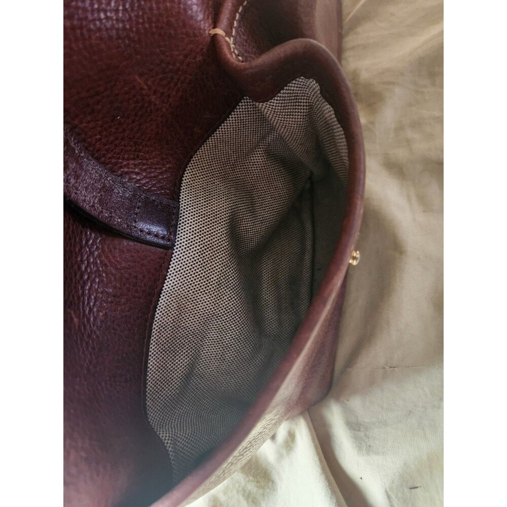 Dooney & Bourke Florentine Vacchetta Leather Double Pocket Satchel Brown - Picture 16 of 16